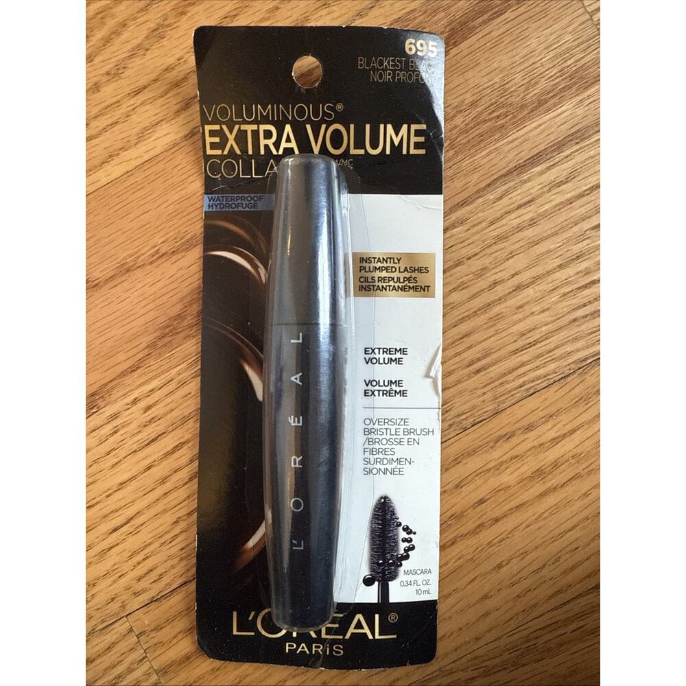 Voluminous Extra-Volume Collagen Waterproof Mascara, Blackest Black, 0.34oz